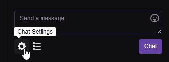 Twitch chat settings button